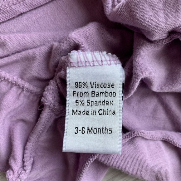 KicKee Pants Long Sleeve Dress Romper solid Lavender Purple - Picture 4 of 8